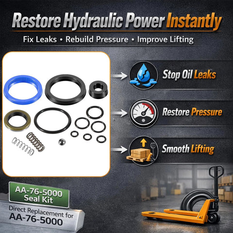 Pro Grade Complete Seal Replacement Kit For Pallet Mule AA5000 And AA5500 Hydraulic Jack with various seals and springs