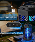 2 In 1 Mosquito Zapper For Indoor And Outdoor Use With 8000mAh Battery USB Rechargeable LED Light Portable Fly Trap showcasing USB charging functionality outdoors.