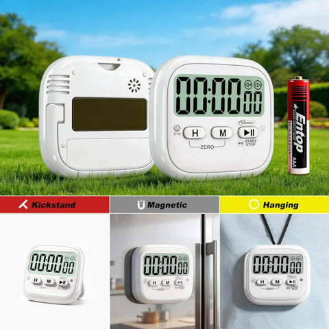 2-Pack Magnetic Kitchen Timers Digital Countdown Stopwatch For Cooking Classroom Office Gym And Kids Activities