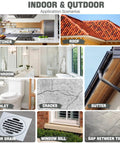 Rock Solid Waterproof Sealant 70 Oz Crystal Clear Leak Stopping Coating Kit with application scenarios for indoor and outdoor use.
