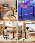 Massive 47 X 24 Inch Electric Standing Desk With 180 Degree Tiltable Mobile Rising Adjustable Height Workstation Perfect For Office Or Creative Setup Ultra Smooth Motorized Ergonomic Computer Table in office setup.
