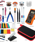 80W Soldering Iron Kit With Multimeter And LCD Temperature Display, 5 Iron Tips And 30 Tools For Electronics Repair, DIY Projects