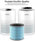 Replacement Filters For AP070A And AP070B Air Purifier 2 Pack With Activated Carbon And High Efficiency HEPA shown with air purifiers