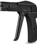 Black Zip Tie Gun And Cable Tie Install Tool With Adjustable Tension No Fuss Built In Cutter For Cable Management