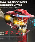 Cordless Tire Inflator With Digital Pressure Gauge And 160 PSI Portable Air Pump For Cars Motorcycles Bikes And Balls Tool Only Battery Not Included Compatible With Milwaukee 18V Batteries, 25mm cylinder cutaway