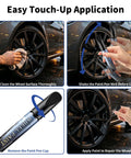 Armor Black Wheel Touch Up Paint Straight Up Easy Fix For Curb Scuffs On Tesla Model Y And Model S Crossflow Induction Alloys Keep Ya Ride Running Smooth For Days application steps on cleaning and applying paint