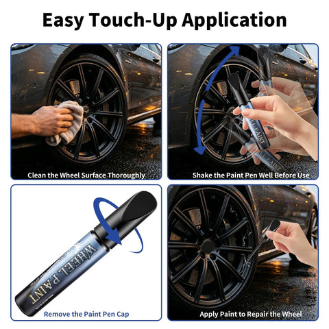 Armor Black Wheel Touch Up Paint Straight Up Easy Fix For Curb Scuffs On Tesla Model Y And Model S Crossflow Induction Alloys Keep Ya Ride Running Smooth For Days application steps on cleaning and applying paint