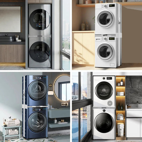 Universal Washer Dryer Stacking Kit For 24 To 29 Inch Machines in modern laundry spaces