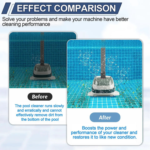 Effect comparison of AXV408P Pool Gear Box Assembly Before and After installation for Navigator Pro