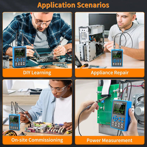 Application scenarios of Dual Channel Handheld Digital Oscilloscope Kit With Two Point Eight Inch TFT Display 120 MHz Bandwidth