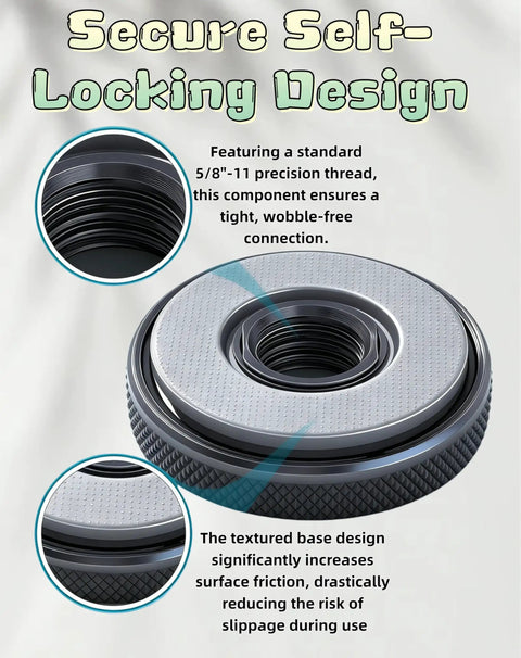 Close-up of Two Pack Five Eighths Inch Eleven Thread Angle Grinder Flange Nuts With D Ring Knurled Arbor Nut Tool Free Quick Release
