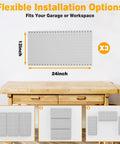 Heavy Duty Metal Pegboard Panels 12 By 24 Inches 3 Pack Grey Wall Mounted Tool Organizer Boards For Garage Workbench Office Keeps Tools Handy And Clutter Free Fits One Quarter Inch Peg Hooks