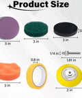 Components of Do It All Headlight Restoration Kit With Three Inch Drill Sanding Discs And One Quarter Inch Shank Backing