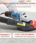 Pro Grade All In One Dust Shroud And Diamond Grinding Cup Wheel Kit attached to angle grinder on concrete surface.
