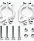 Heavy Duty Carbon Steel Exhaust Split Flange Repair Kit 2 Inch Rustproof Oval Connector Set With Bolts for leak sealing.