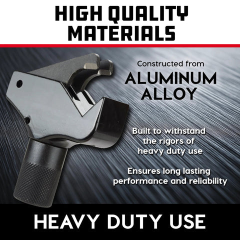 Powerbuilt universal thread repair tool with aluminum alloy body and knurled handle, side view