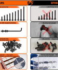 Comparison of M2 Metric Hex Socket Head Cap Screw Kit With Nuts And Washers, 960 Pieces, Black Alloy Steel with inferior options