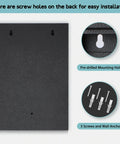 Back of Straight Up Wall Mounted Key Storage Lock Box With Dead Simple Reset Combo Code showing pre-drilled holes and installation screws.