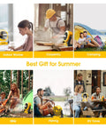 Portable Misting Fan With USB Rechargeable Battery, 8 Inch Cooling Mist Fan used in various summer activities, indoor and outdoor.