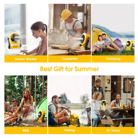 Portable Misting Fan With USB Rechargeable Battery, 8 Inch Cooling Mist Fan used in various summer activities, indoor and outdoor.