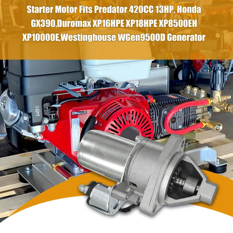 12V Electric Starter Motor With 14 Teeth For 420cc Generators Including Honda GX390 GX340 XP16HPE XP18HPE XP8500EH XP10000E