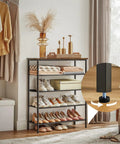 8 Adjustable Furniture Levelers With 3/8 16 Unc Threads For Tables Chairs Cabinets Shelves And Sofas Featuring Heavy Duty Nylon Floor Protectors in use under a shelving unit.