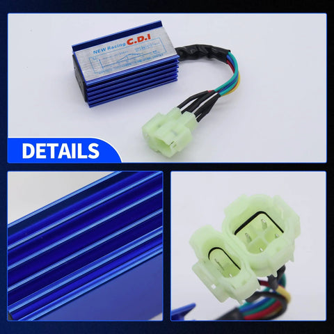 GY6 CDI Box Replacement For 50cc To 150cc Chinese Scooters And ATVs With No Rev Limit 4 Pin And 2 Pin AC Fired CDI details
