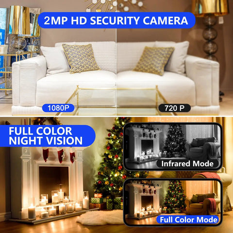 Smart Indoor Pan Tilt WiFi Dome Cam With 360 Degree Tracking AI Human And Pet Recognition Auto Recording Two-Way Audio