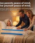Family with senior using Inflatable Bed Rail for Seniors, Soft Touch Safety Guard With No Metal, 47.2 Inch Fall Prevention