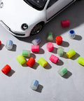 Glow In The Dark Tire Valve Caps 20 Pack In Five Colors Fluorescent Valve Stem Covers For Cars Motorcycles SUVs Trucks And Bicycles Universal Fit For All Standard Valve Stems