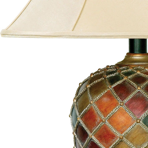 Joseph Collection 30 Inch One Light Table Lamp In Bellevue Multicolor With Classic Traditional Style