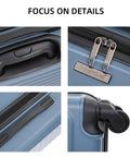 Close-up details of Hard Shell Carry On Luggage 20 Inch With Spinner Wheels Airline Approved Hardside Suitcase for Biz Trips and School