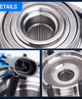 Close-up details of a Front Wheel Bearing And Hub Assembly With ABS For 2007 Through 2013 Chevy Silverado Suburban 2500 3500 HD