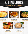 Five prepared meals from 120 Serving Freeze Dried Entree Bucket Tastes Great Emergency Food Supply No Refrigeration Needed