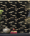 Peel And Stick Backsplash Wood And Metal Mosaic Tiles For Kitchen Self Adhesive No Grout No Mess DIY Friendly Budget Friendly 10 Sheets
