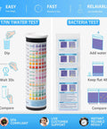 17 in 1 Drinking Water Test Kit With 100 Strips And 4 Bacteria Tests For Tap, Well And Home Water Quality, Easy To Test Read And Detect Hardness Lead Iron pH Copper Bacteria And More.