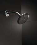 Chrome Single Spray Shower Head With Touch Clean Technology, Delivers a Powerhouse Full Body Spray, model RP51305, side view