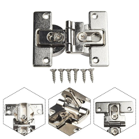 180 Degree Self Supporting Concealed Folding Hinge Set for Cabinets and Folding Tables Zinc Alloy Hardware with screws