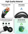 High Quality Material Display for Heavy Duty EV Charging Cable Type 2 Male To GB/T Female Mode 3 Portable Electric Vehicle Cord