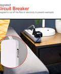Six Outlet Surge Protector Power Strip Set For Home And Office Use With 10 Ft Cords 800 Joules shown on wooden table