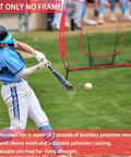 Baseball player hitting ball with 7x7 Baseball And Softball Replacement Net Nets Only No Frame Heavy Duty 7 Strand Knotless Polyester
