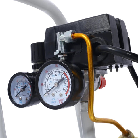 8 Gallon Silent Oil-Free Air Compressor With 1.5HP Motor And Ultra Quiet 70dB Performance For Home Garage Shop Use Featuring 4.0 CFM At 90 PSI Ideal For Nailing Tire Inflation And Spray Painting Tasks