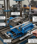 Beefed Up Heavy Duty Bench Vise With 6.3 Inch Jaw Width And 11 Inch Body Industrial Grade Clamp in drill press setup
