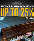 Oversized 80 By 72 Inches Sound Dampening Blanket For Studios And Wall Hanging With Grommets covering a piano