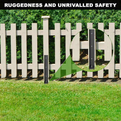 Two Pack Heavy Duty Fence Post Repair Kit With Adjustable Thickened Metal Anchors And Anti Rust Coating For Fixing Tilted Or Broken Wooden Posts In Farms Gardens And Estates