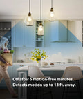 A19 LED Motion Sensor Bulb With 60W Equivalent, 5CCT Options, E26 Base, 800 Lumens, Auto On Auto Off, Smart Energy Saving Lighting For Hallways And Rooms In Any Home in kitchen pendant light