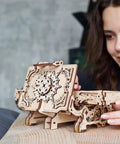 Antique Box 3D Wooden Puzzle Kit For Adults Craft Your Own DIY Mechanical Model Brain Teaser Hobby Set For Home Decor Jewelry Box Project Hands On Fun Today, wooden jewelry box