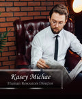 Custom Engraved Desk Name Plate In Acrylic, Personalized Office Name Plate For Boss or Manager in rich, modern setting.