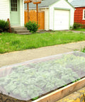 2-In-1 Outdoor Greenhouse Tunnel For Gardens And Chicken Coops, showcasing details and size in a residential garden setting.