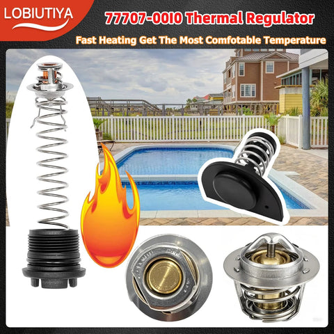 LOBIUTIYA 77707-0010 thermal regulator and 77707-0001 manifold bypass valve kit for MasterTemp and Sta-Rite pool heaters